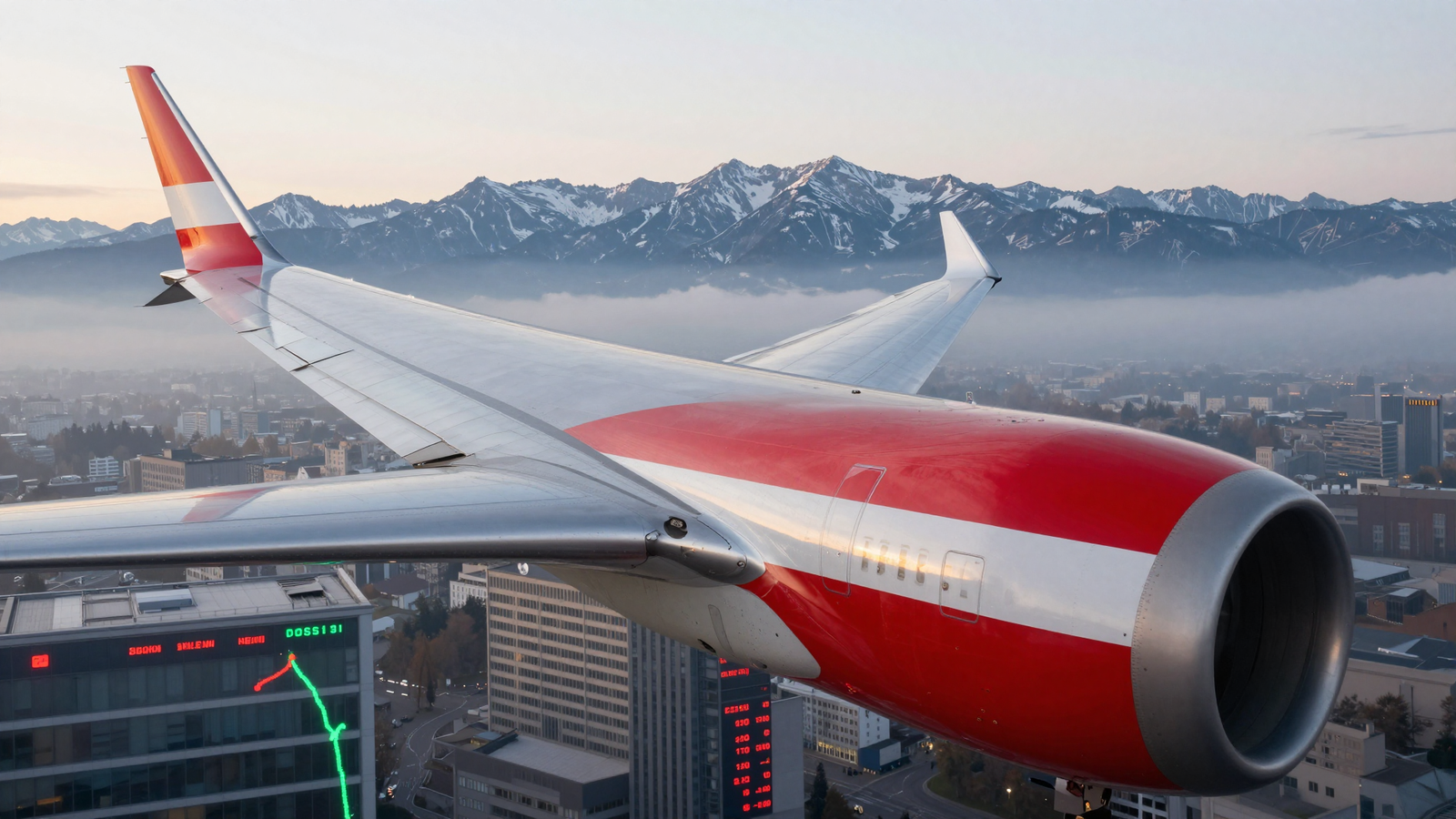Диаграмма финансового роста Austrian Airlines за 2025-2026 годы